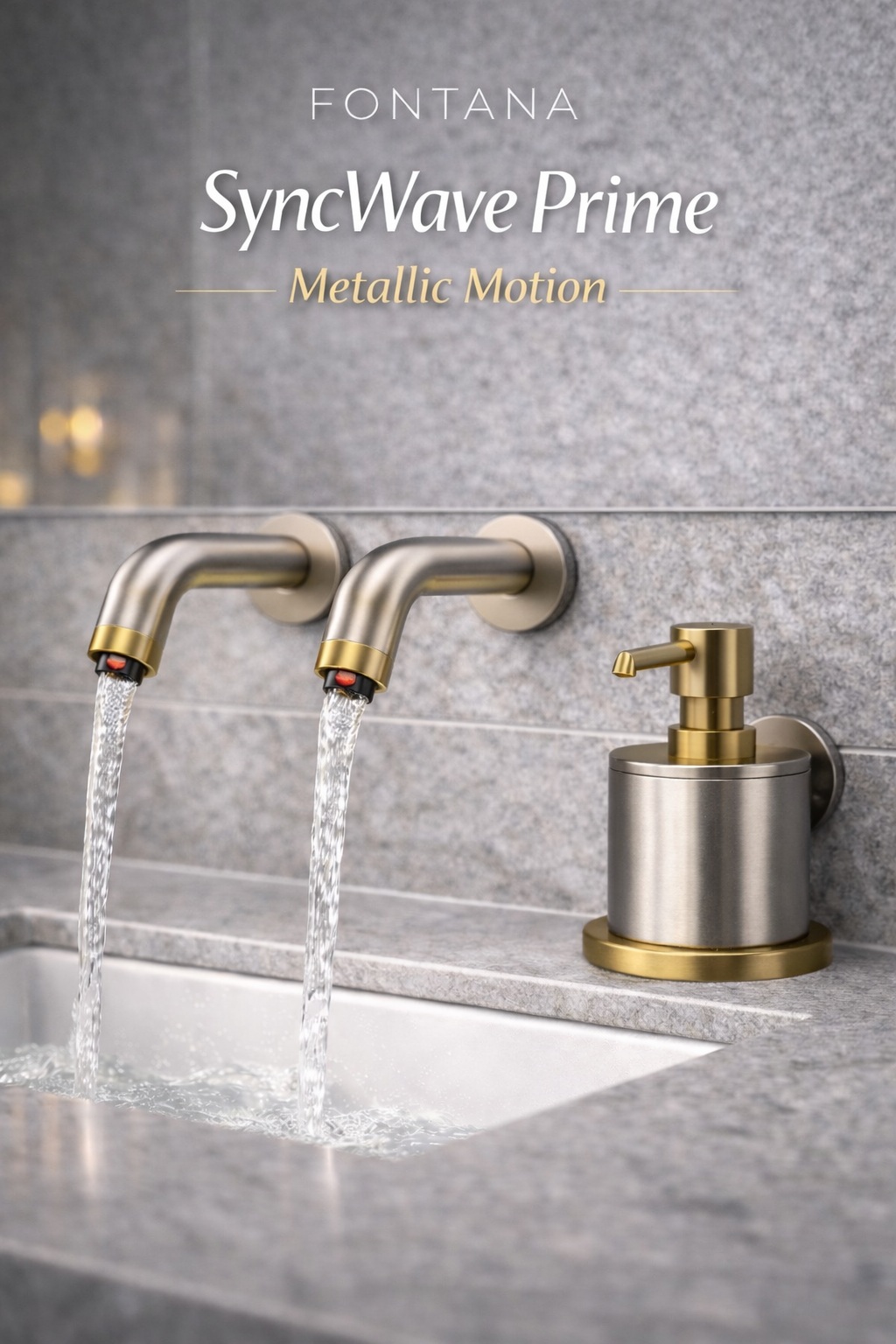 Fontana SyncWave Prime Metallic Motion touchless faucet